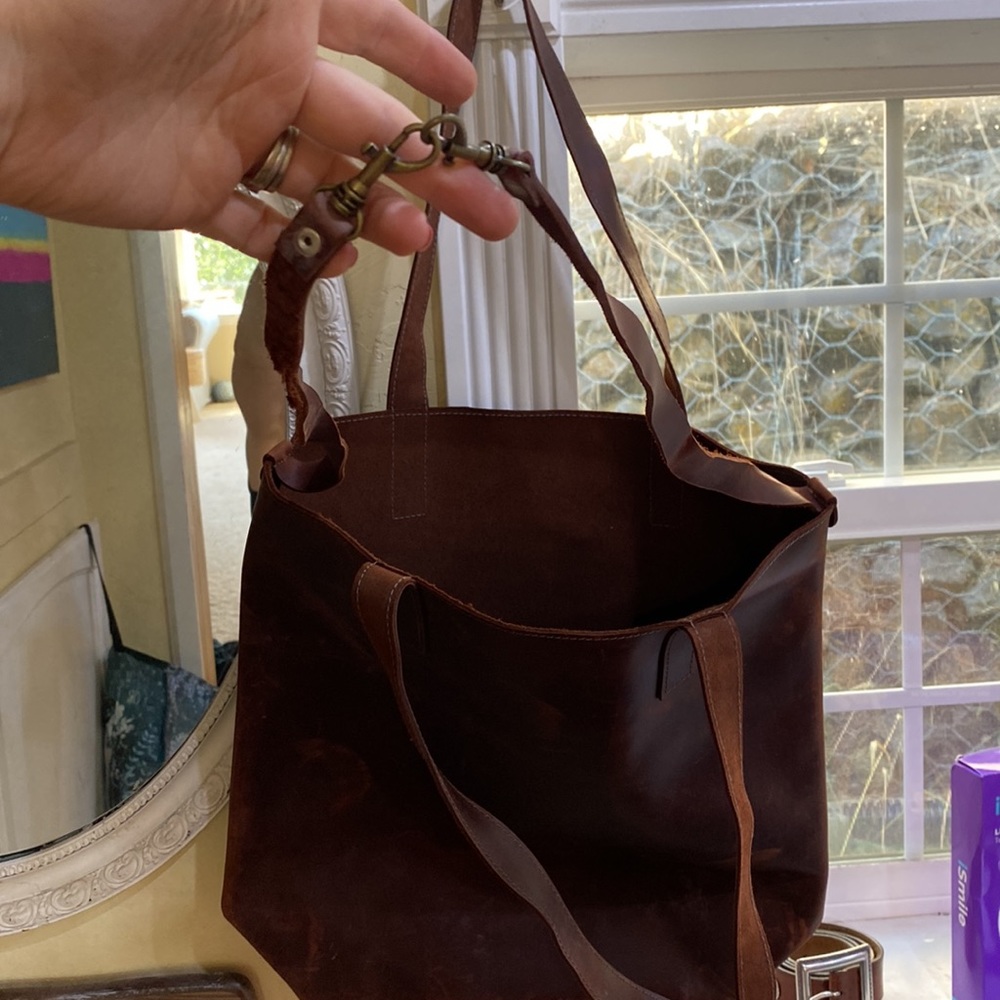 Leather Dark brown Rachel Tote - Picture 5 of 6